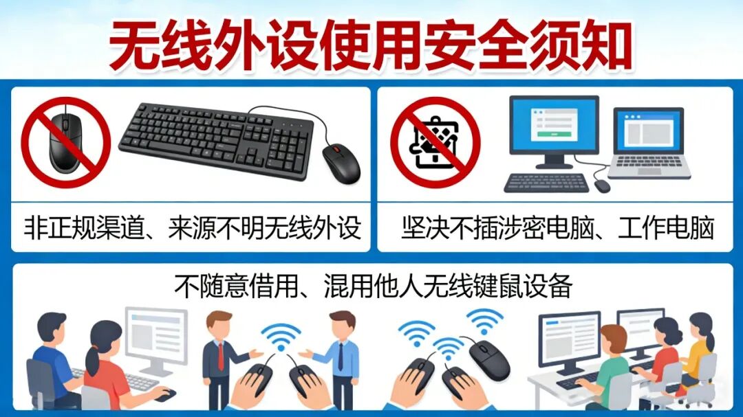 无线外设使用安全须知海报